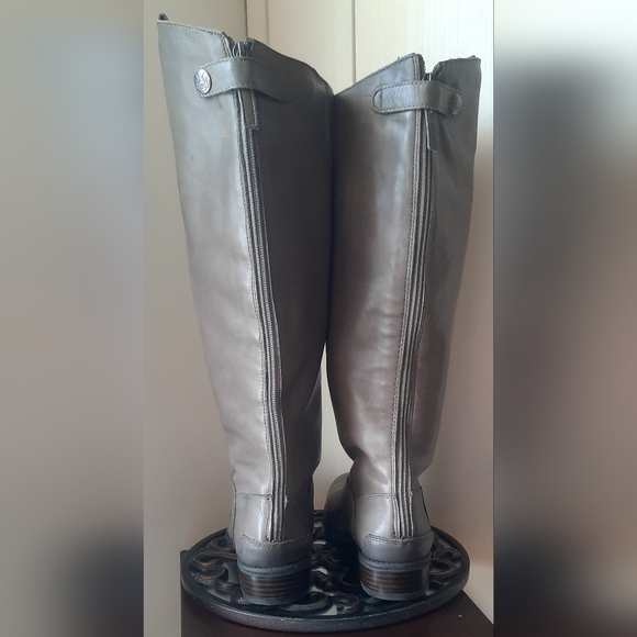 SAM EDELMAN Tall Wide Calf Boots | Dark Grey | Supple Leather |  NEW!! - Picture 5 of 14